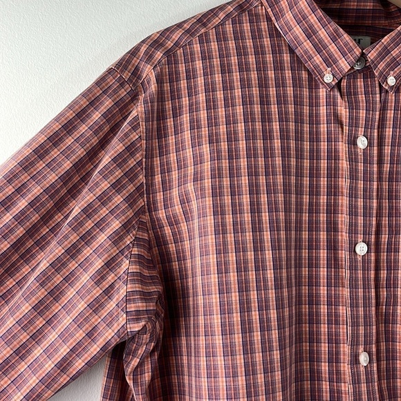 Duluth Trading Co Red Plaid Relaxed Fit Button Up Shirt Mens Size L - Picture 5 of 13